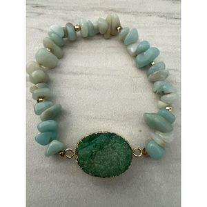 Stone Druzy Stretch Bracelet